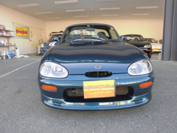 スズキカプチーノH９年式　極上ターコイズグリーン５MT　１６８万円