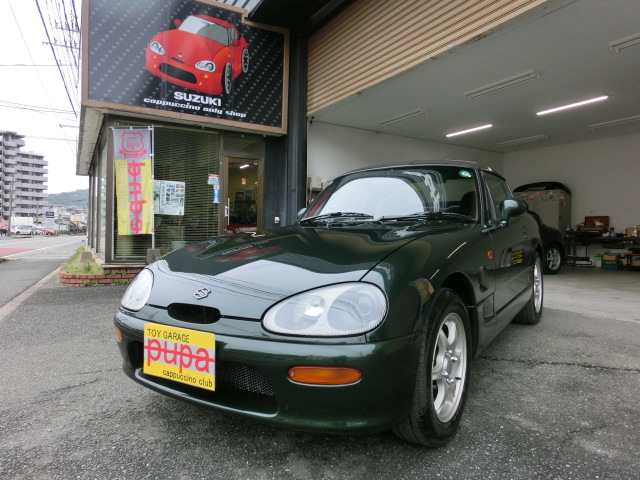 スズキカプチーノH１０年式グリーン５MT　１９８万円