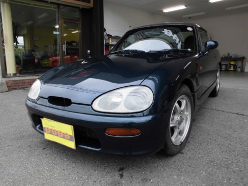 スズキカプチーノＨ９年　ターコイズグリーン　５ＭＴ110万円