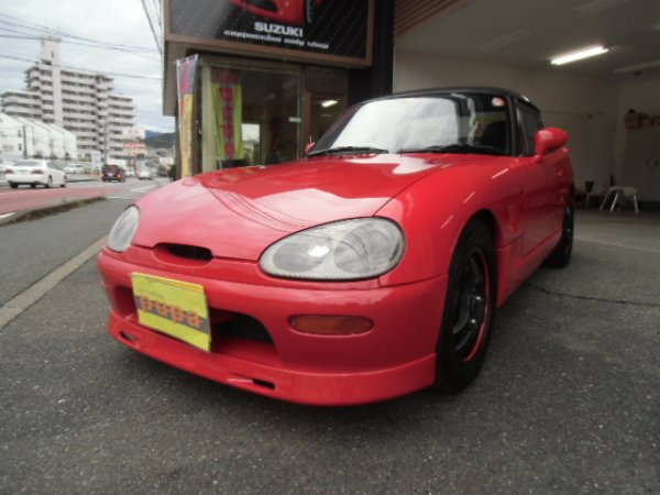 スズキカプチーノH4年　レッド　５MT　82万円　
